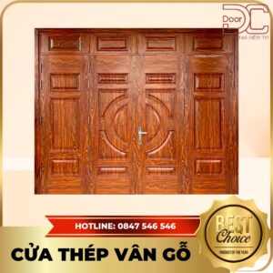 Cửa Thép Vân Gỗ DC24.TVG-4C.2