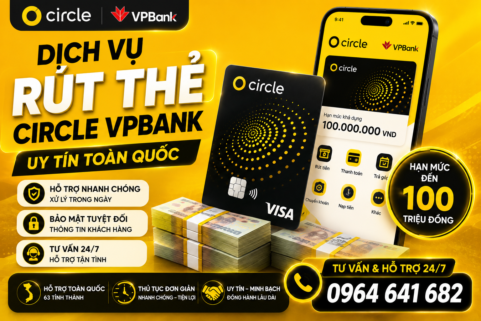 Dịch Vụ Rút Thẻ Circle VPBank Uy Tín Toàn Quốc – Hỗ Trợ Nhanh Trong Ngày