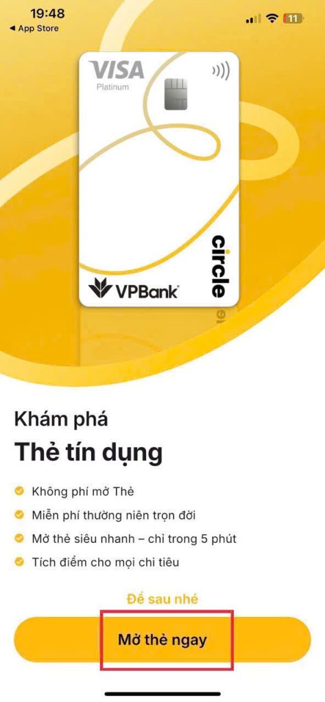 Cách Mở Thẻ Tín Dụng Circle VPBank Mới Nhất 2026 – Hạn Mức Từ 20 Đến 100 Triệu