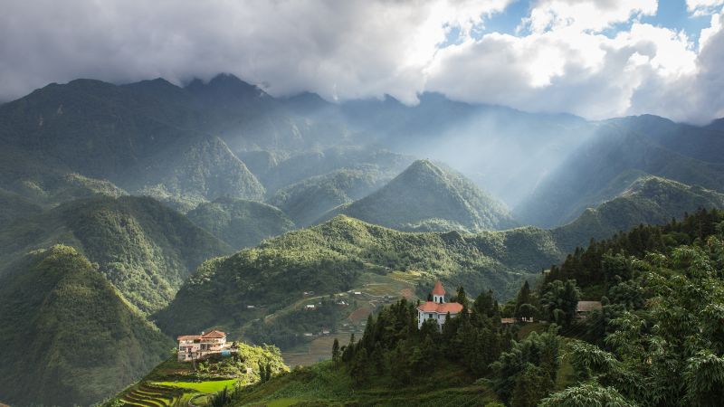 Fly to Hanoi or Dien Bien, then continue to Sapa by road
