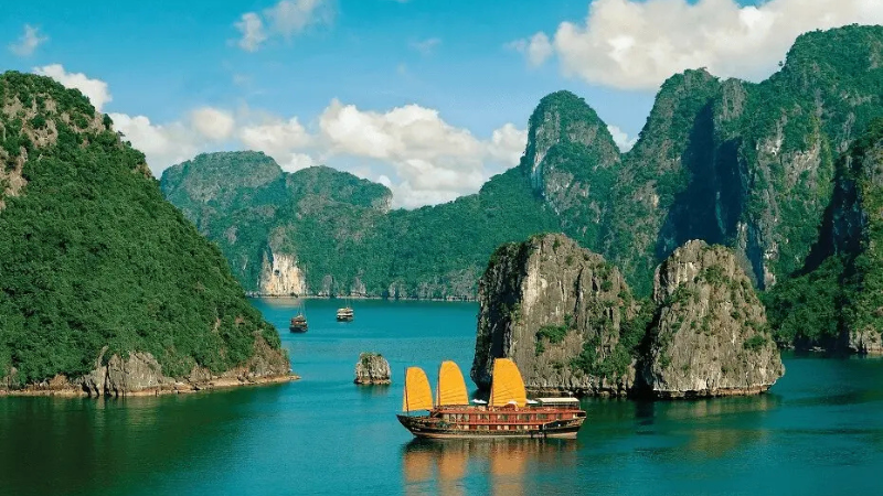 Ha Long Bay – emerald waters, limestone peaks, pure