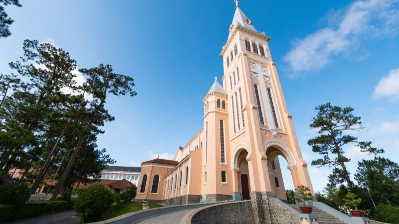 Da Lat is a romantic Vietnam place to visit with cool weather and flower-filled hills