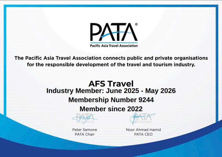 AFS Travel representative highlighting its role as a PATA member at PATA Travel Mart (Source: AFS Travel)