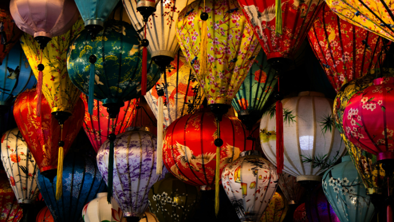 Lantern-lit streets in Hoi An guided by the best travel agency in Vietnam