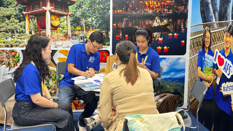 AFS Travel representatives welcoming visitors at PATA Travel Mart (Source: AFS Travel)