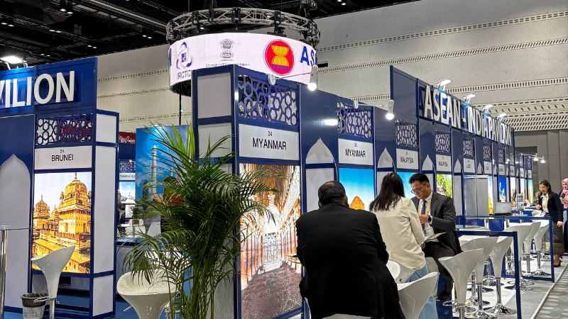Overview of PATA Travel Mart exhibition hall with global tourism businesses (Source: AFS Travel)