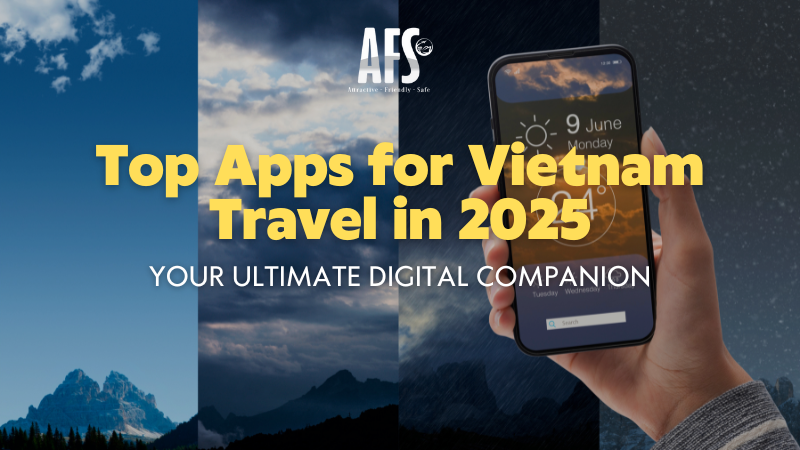 Traveler using apps for Vietnam travel to explore Hanoi streets and local food stalls