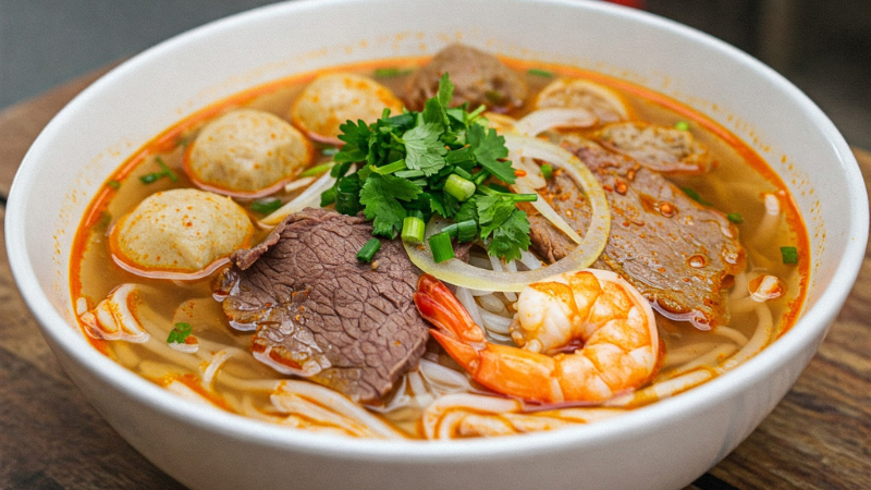 Bun Bo Hue at Dong Ba Market – best places to eat in Hue