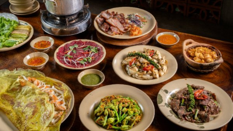 Traditional Vietnamese home-style dishes at Quan Bui restaurant in Ho Chi Minh City
