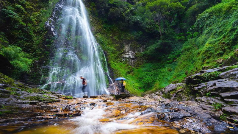 destinations to visit in Sapa Love Waterfall romantic forest trail