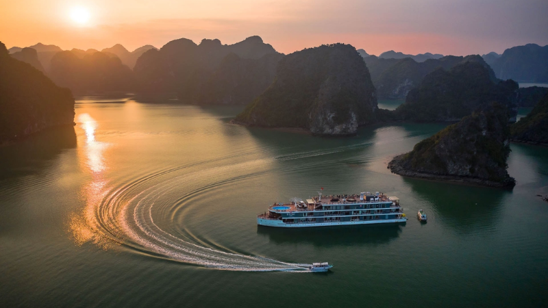 Paradise Delight Cruise Halong Bay: A Luxurious Dining Voyage Across the Wonder Bay 6 Paradise Delight Cruise Halong Bay luxury restaurant cruise under the stars