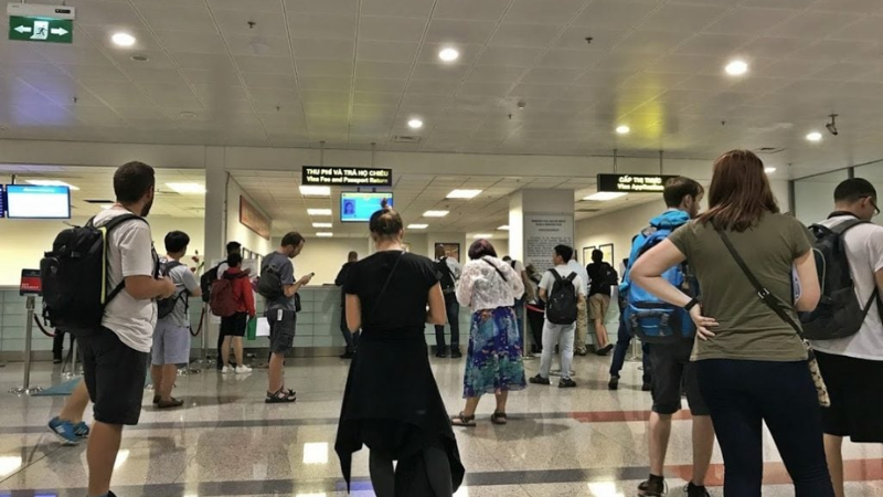 Vietnam visa on arrival Australia traveler entering Vietnam via Noi Bai International Airport