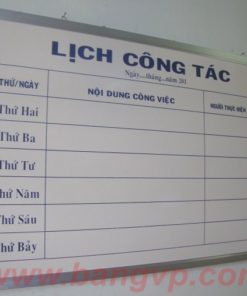 BẢNG TỪ TRẮNG BẢNG LỊCH CÔNG TÁC