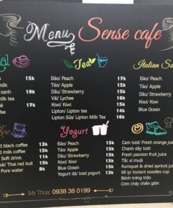 Bảng đen menu viết phấn xoá phấn siêu sạch