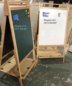 Bảng Flipchart Chân Gỗ Mầm Non 2 Mặt Từ trắng