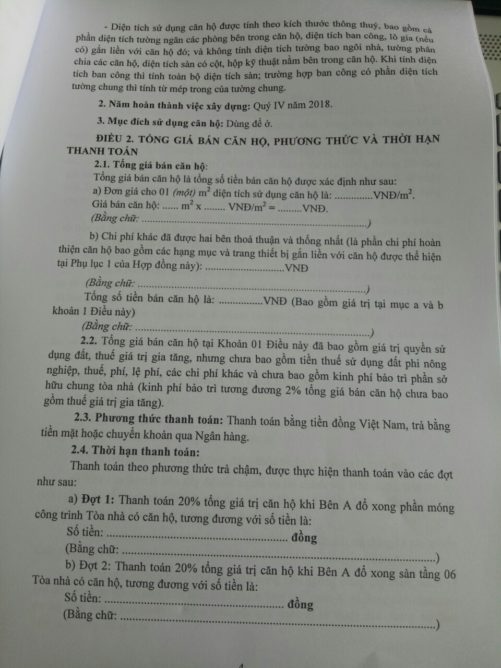 hợp đồng mua bán căn hộ chung cư thanh ha04