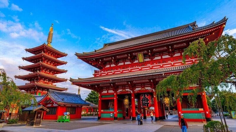 HÀ NỘI - NARITA - TOKYO - NÚI PHÚ SĨ - YAMANASHI - KYOTO - OSAKA 6N5Đ 17 Den Asakusa Kannon