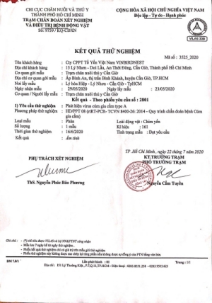 Tiêu chuẩn chất lượng 2 Chung nhan Chi cuc Thu y
