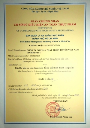 Chung nhan cơ so ATTP