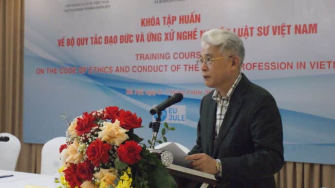 KHÓA TẬP HUẤN VỀ BỘ QUY TẮC ĐẠO ĐỨC VÀ ỨNG XỬ NGHỀ NGHIỆP LUẬT SƯ VIỆT NAM 2 1