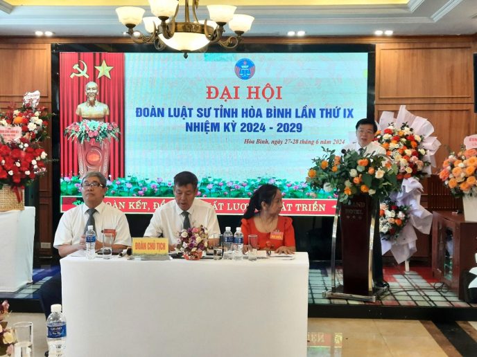 ĐOÀN LUẬT SƯ TỈNH HÒA BÌNH TỔ CHỨC THÀNH CÔNG ĐẠI HỘI NHIỆM KỲ IX (2024-2029) 3 3 4