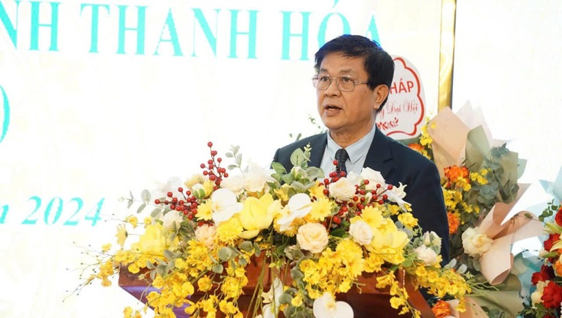 Tiến sĩ, Luật sư Đỗ Ngọc Thịnh, Chủ tịch Liên đoàn Luật sư Việt Nam phát biểu tại Đại hội toàn thể Đoàn Luật sư tỉnh Thanh Hóa lần thứ IX, nhiệm kỳ 2024 - 2029.