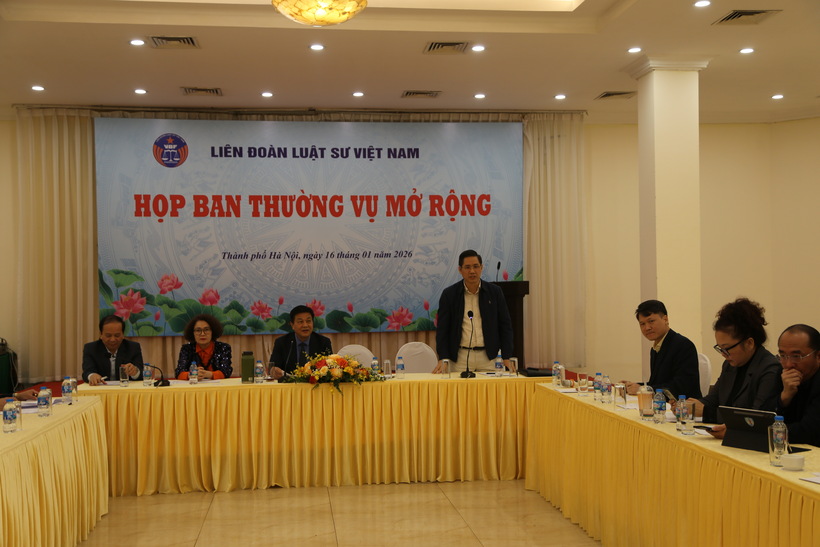 Luật sư Nguyễn Hải Nam phát biểu tại Hội nghị.
