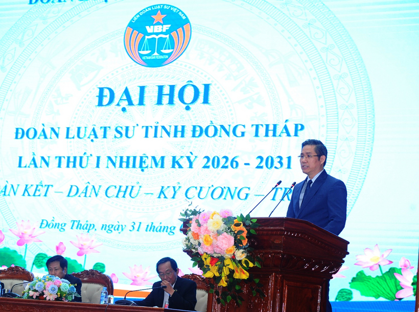 Luật sư Nguyễn Hải Nam phát biểu.