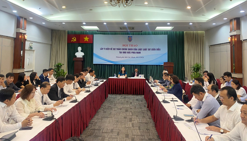 Hội thảo lấy ý kiến về dự thảo chính sách của Luật Luật sư sửa đổi tại khu vực phía Nam 1 Quang cảnh hội thảo.