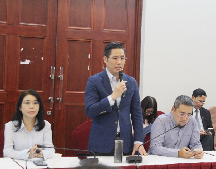 Hội thảo lấy ý kiến về dự thảo chính sách của Luật Luật sư sửa đổi tại khu vực phía Nam 7 Luật sư Nguyễn Hải Nam phát biểu.