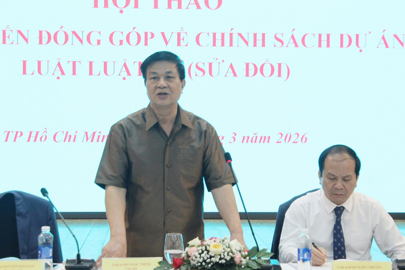 Tiến sĩ, Luật sư Đỗ Ngọc Thịnh phát biểu.