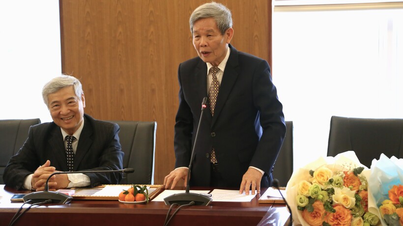 Đảng viên Phạm Quốc Bảo phát biểu tại buổi Lễ.