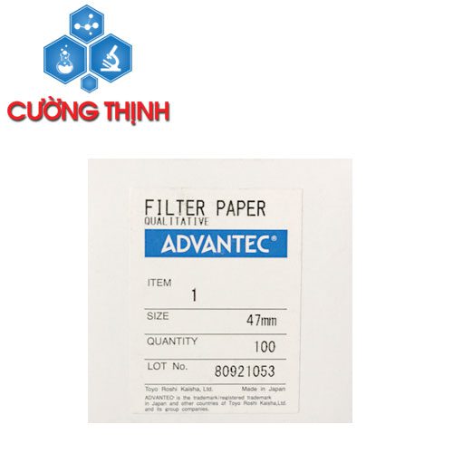 Giấy lọc định tính số 1 đường kính 47mm lỗ lọc 6µm