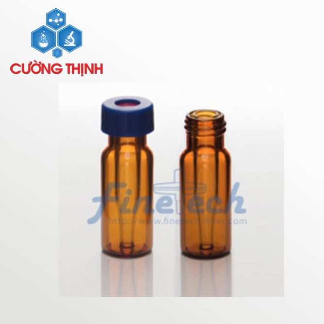 Chai vial thủy tinh ngắn hổ phách 0.3ml VL9C (Finetech - Đài Loan) 3 Đặc điểm thiết kế và cấu tạo của chai vial thủy tinh ngắn hổ phách 0.3ml VL9C