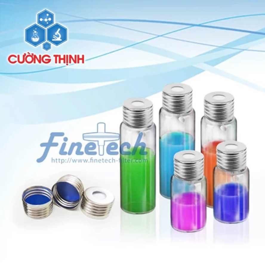 Chai vial thủy tinh VA101A, trong suốt 10ml đáy tròn (Finetech - Đài Loan) 2 Chai vial thủy tinh VA101A