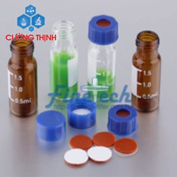 Chai vial nhựa ngắn VP9A, trong suốt 0.3ml (Finetech - Đài Loan)