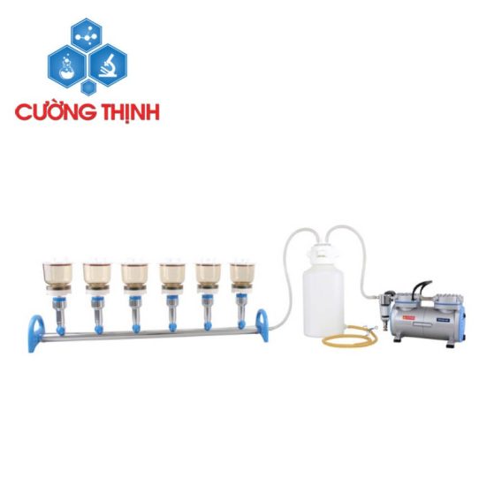 Hệ thống bộ lọc chân không 6 vị trí với bơm chân không (Rocker - Đài Loan)