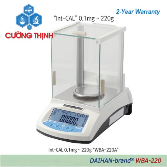 Cân phân tích hiệu chuẩn nội WBA-220A (Daihan - Hàn Quốc)