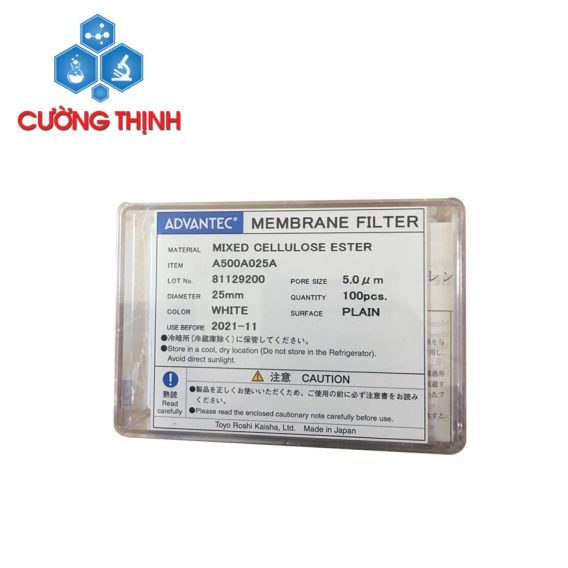 Màng Lọc Vi Khuẩn MCE 25mm, Cỡ Lỗ Lọc 5.0um, Tiệt Trùng (Advantec - Nhật Bản)