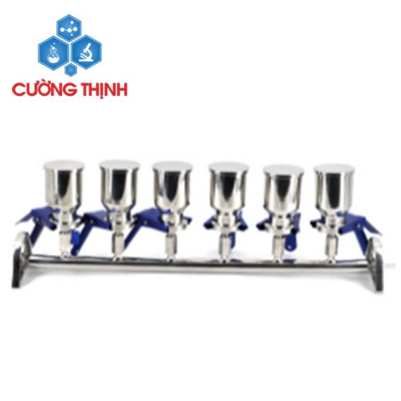 Phễu lọc chân không bằng thép không gỉ 6 nhánh (Finetech - Đài Loan)
