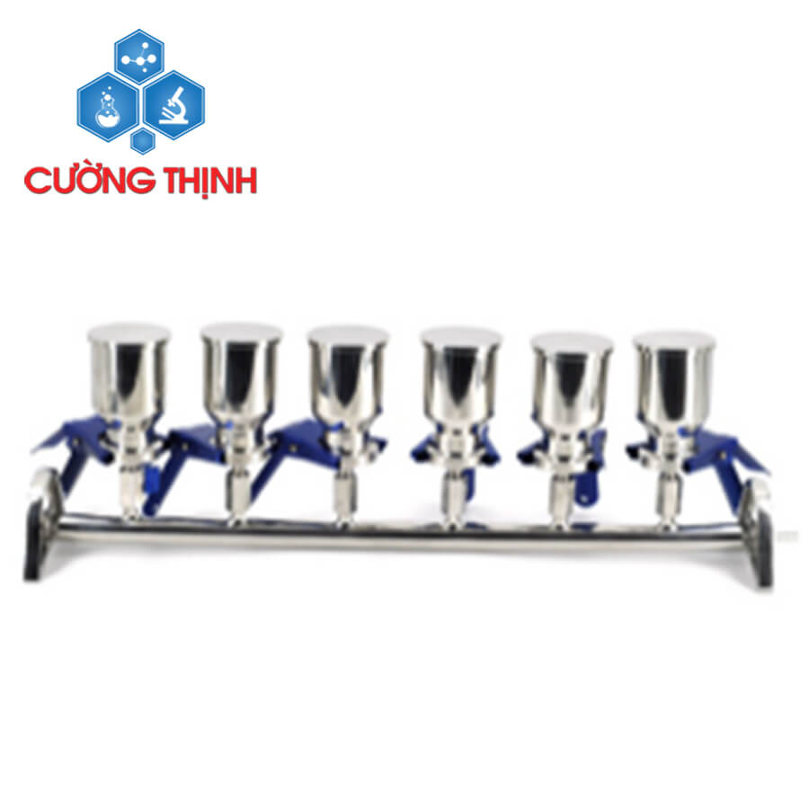 Phễu lọc chân không bằng thép không gỉ 6 nhánh (Finetech - Đài Loan) 2 Phễu lọc chân không bằng thép không gỉ 6 nhánh (Finetech - Đài Loan)