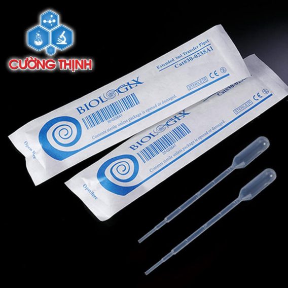 Pipet pasteur 1ml tiệt trùng, độ dài 162mm (Biologix - Mỹ)