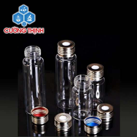 Chai vial thủy tinh V20A24ET+ SC24WPET trong suốt (Finetech - Đài Loan)
