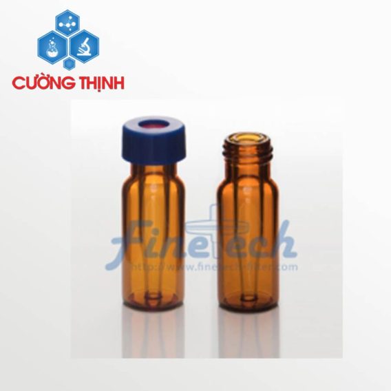 Chai vial thủy tinh ngắn, hổ phách 0.3ml VL9D (Finetech - Đài Loan)