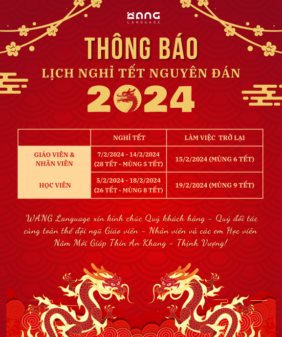 lịch nghỉ Tết WANG