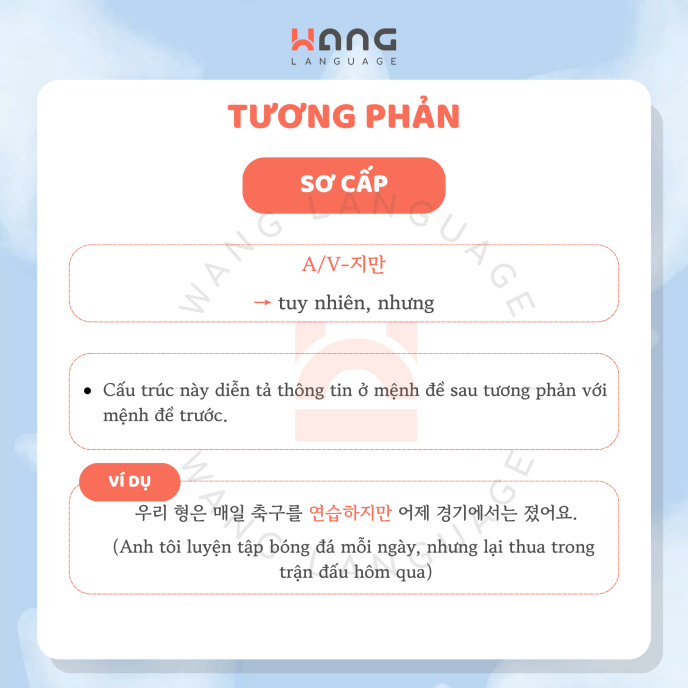 Ngữ pháp sơ cấp - Tương phản