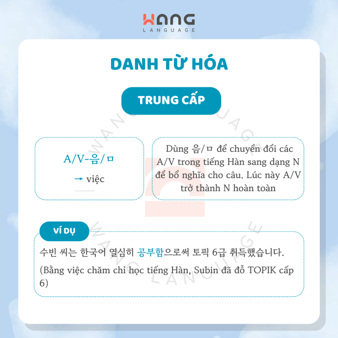 Ngữ pháp trung cấp_ Danh từ hóa