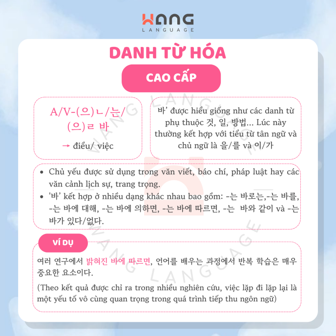 Ngữ pháp cao cấp_ Danh từ hóa