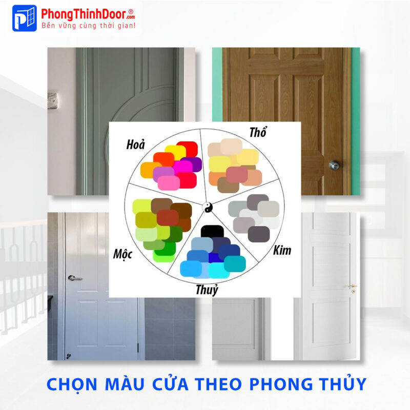 chọn màu sắc cửa theo phong t