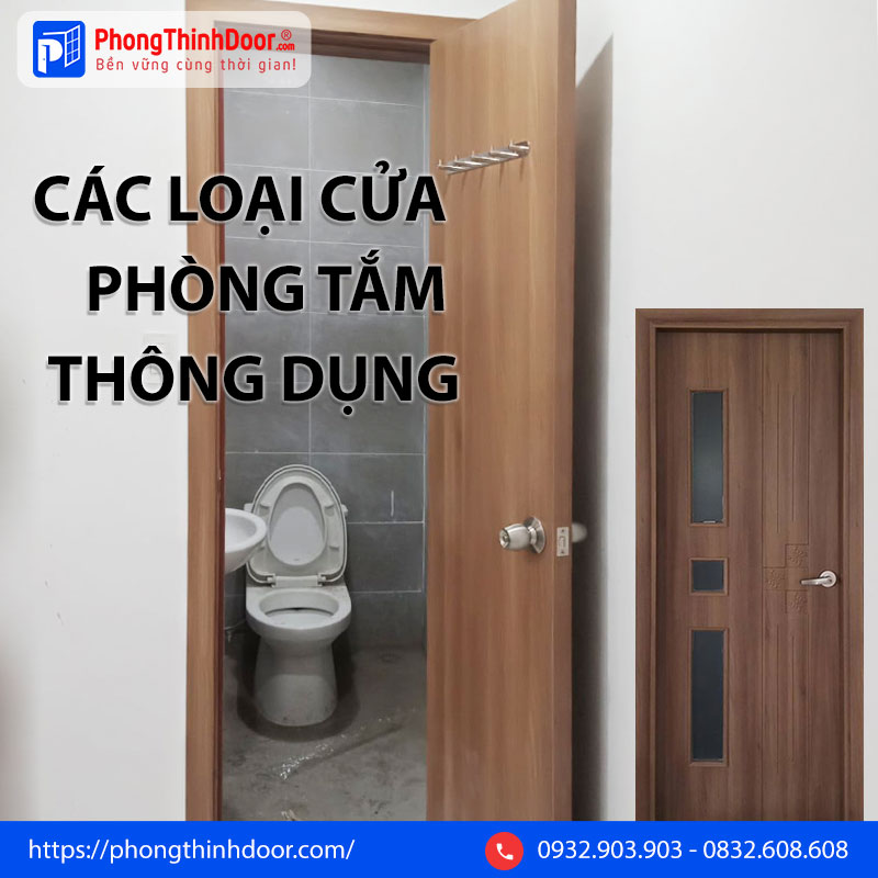 các loại cửa phòng tắm thông dụng